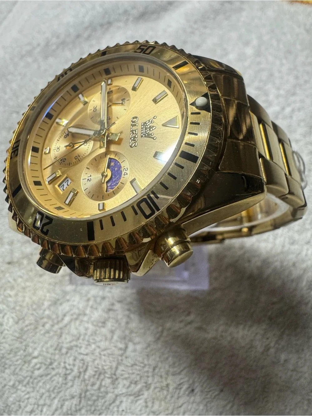 OLEVS Gold-Tone Chronograph Watch